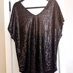 Black sequin top